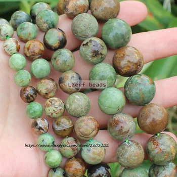 Gamtos Chrysoprase Perlas Mineralinių Granulių Green Opal Turas Prarasti Karoliukai Papuošalai Priėmimo 
