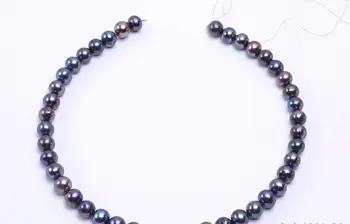 Originali pearl 10mm juodos spalvos gėlavandenių perlų prarasti karoliukai 
